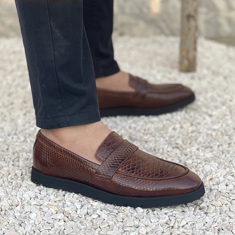 Lorenzy Pure Handmade Shoes Brown-2112
