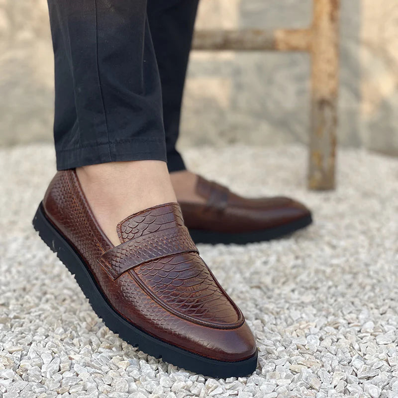 Lorenzy Pure Handmade Shoes Brown-2112
