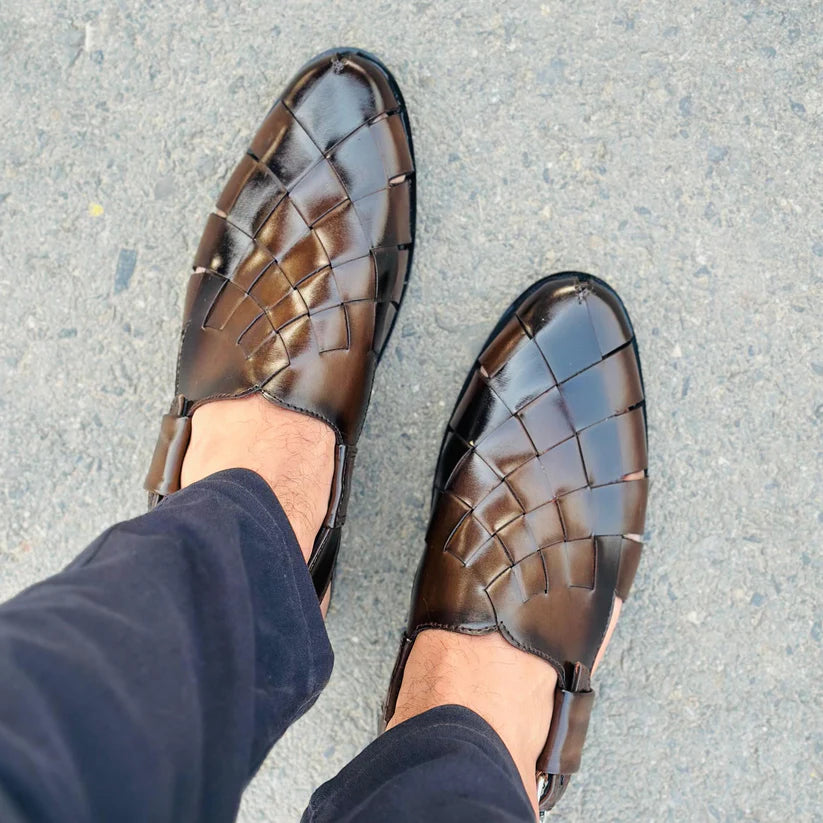 HANDMADE SILIONA BROWN PESHAWRI -1515