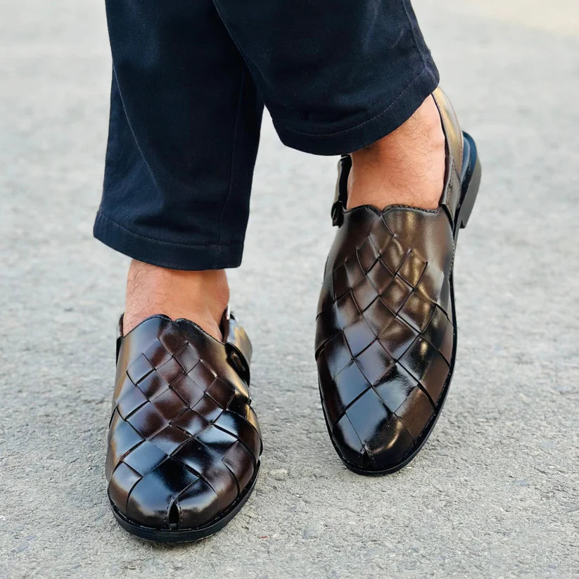 HANDMADE SILIONA BROWN PESHAWRI -1515