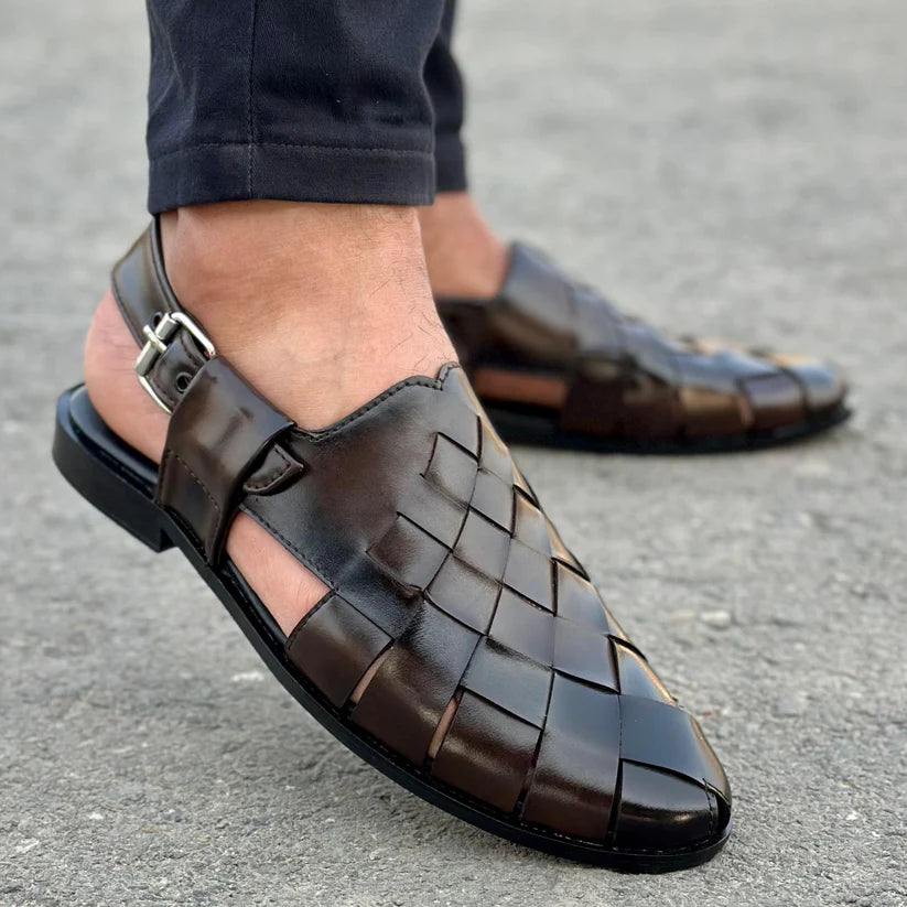 HANDMADE SILIONA BROWN PESHAWRI -1515