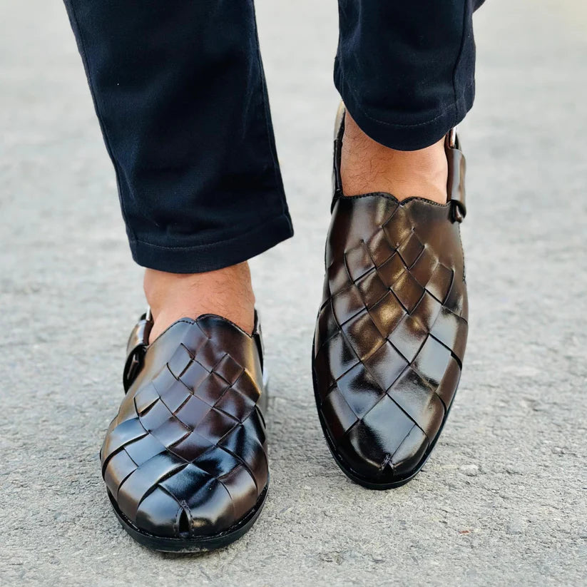 HANDMADE SILIONA BROWN PESHAWRI -1515